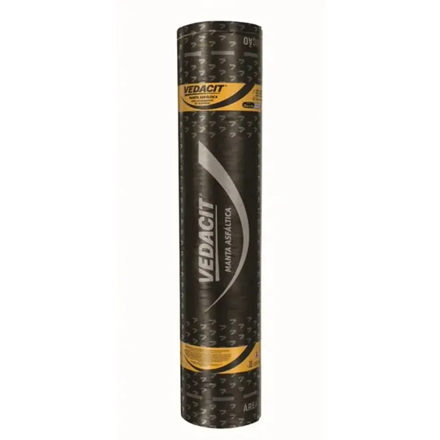 Manta Asfáltica Aluminizada 3mm Rolo 10m Vedacit