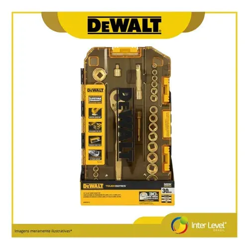 Jogo de Ferramentas Mecânicas com 30 Peças e Maleta Dewalt
