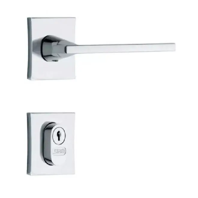 Fechadura Externa Roseta Quadrada Cromada Classic 3000 - STAM