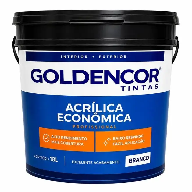 Tinta Acrílica Fosca Profissional Econômica 18L Branco - Golden