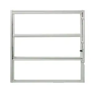 Janela Basculante 3 Folhas Vidro Liso Alumínio Branco Quality