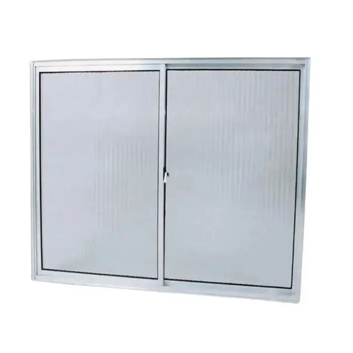 Janela de Correr 2 Folhas sem Grade Vidro Canelado Branco Lider