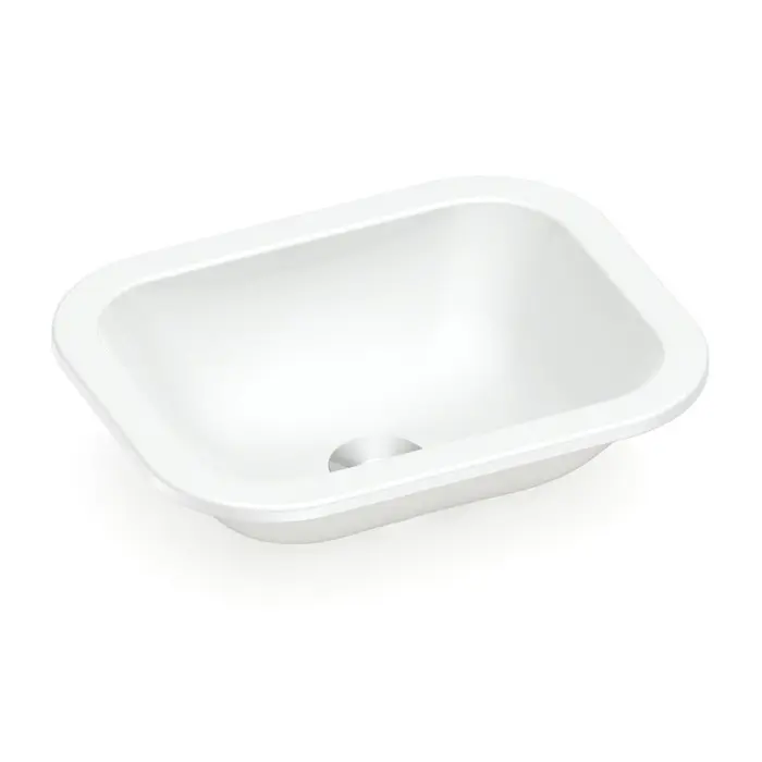 Cuba de Sobrepor Louça Retangular Branca 39x31cm Celite